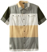 LRG Men's Big-Tall Roots Union Short Sleeve Woven