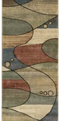 Nourison Interpretations Multicolor Contemporary Abstract 2.3-Feet by 8-Feet Polyacrylic Runner Rug