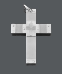 Symbolic style meets durable design. A tough way to show your faith, men's necklace features a solid, stainless steel bolt cross and a matching bead chain. Approximate length: 24 inches. Approximate drop width: 2-1/4 inches. Approximate drop length: 3-1/4 inches.