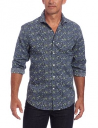 Perry Ellis Men's Long Sleeve Multi Paisley Print