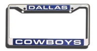 Dallas Cowboys License Plate Frame (Chrome Metal)