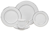 Lenox Hannah Platinum Bone China 5-Piece Place Setting, Service for 1