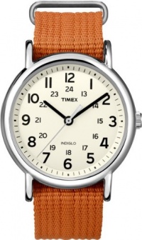 Timex Unisex T2N745 Weekender Slip Thru Orange Nylon Strap Watch