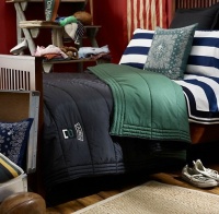 Ralph Lauren Home Tate Black & Green Sleeping Bag Comforter TWIN