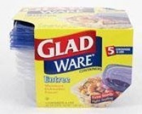 GladWare Entree Containers with Lids, 5-Containers