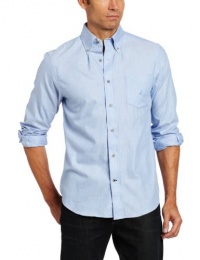 Nautica Men's Long-Sleeve Herringbone Woven Shirt