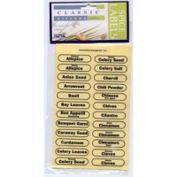 Spice Bottle Labels (set of 84) - Clear (0.5h x 2w)