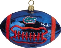 NCAA Florida Gators Football Blown Glass Ornament