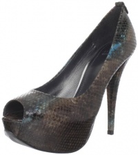 Stuart Weitzman Women's Justso Peep-Toe Pump,Kodiak Painted Python,6.5 M US