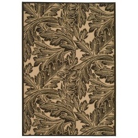 Safavieh Courtyard Collection CY2996-3401 Natural and Chocolate Indoor/Outdoor Area Rug, 6-Feet 7-Inch by 9-Feet 6-Inch