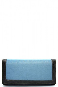 Designer Handbags - CHECKBOOK WALLET - By Fashion Destination | (Blue) Free Shipping