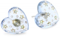 Betsey Johnson Heaven's to Betsey Lucite Heart Stud Earrings