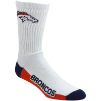 NFL Denver Broncos Men's Crew Socks, Large