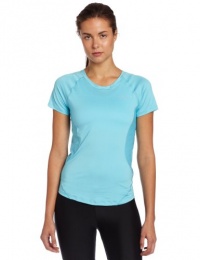 Brooks Women's Equilibrium Short Sleeve Tee, Aqua, X-Small