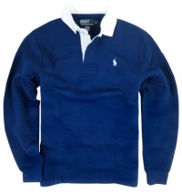 Polo Ralph Lauren Long-Sleeved Fleece Rugby (Medium, Cruise Navy)