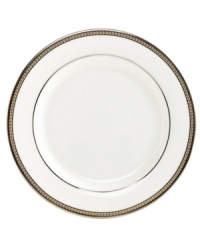 From designer kate spade comes this clean, classic and glistening dinnerware collection. Featuring lustrous gold, platinum and black rim accents on fine white bone china, Sonora Knot is a fresh take on traditional finery, perfect for any occasion.