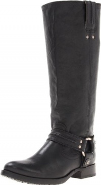 FRYE Women's Melissa Harness Knee-High Boot,Black,7 M US