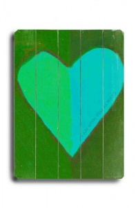 Heart 12x16 Artistic Planked Wood Sign by Lisa Weedn