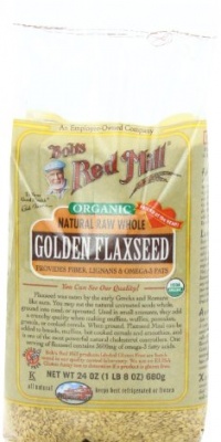 Bob's Red Mill Organic Golden Flaxseeds, 24-Ounce Packages (Pack of 4)