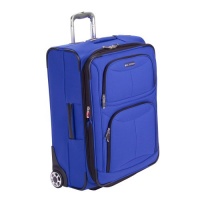 Delsey Luggage Helium Fusion 3.0 Expandable 25 Inch Suitcase, Blue, 25x9x17.5