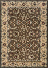 Sphinx Salerno Area Rug 2859D Brown Persian Vines 6' 7 x 9' 6 Rectangle