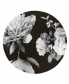 Subdued in shades of gray, the vivacious florals of Moonlit Garden dinnerware cover these sleek black tidbit plates with modern romance. Perfect for snacks and small plates, in durable Lenox porcelain.