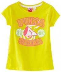 Puma - Kids Girls 2-6X Little Puma Sports Tee, Yellow, 5