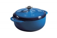 Lodge Color EC4D33 Enameled Cast Iron Dutch Oven, Caribbean Blue, 4.5-Quart