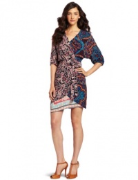 Plenty by Tracy Reese Women's Patchwork Print Surplice Dress, Multi, Small