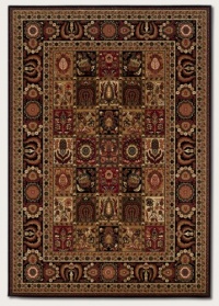 Couristan 8199/2599 ROYAL KASHIMAR Antique Nain 63-Inch by 90-Inch Wool Area Rug, Black