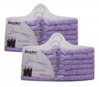 Benders Satin Covered Hangers- Set of 12- Lavender