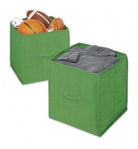 Whitmor 6351-909-2-GRN Collapsible Cube, Green, 2-Pack