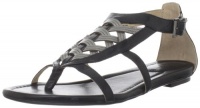 FRYE Women's Madison Huarache Thong Sandal,Black Multi,11 M US