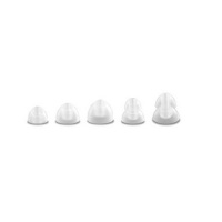 Klipsch DF SM C Small/Medium Size Dual Flange Replacement Ear Tip - 4 Pair Per Package - Clear