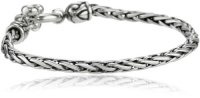 Zina Sterling Silver Signature Swirl Toggle Bracelet with Woven Chain, 7.5