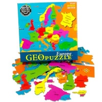 GeoPuzzle Europe - Educational Geography Jigsaw Puzzle (58 pcs) - by Geotoys