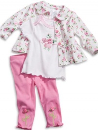 GUESS Kids Girls Baby Girl Print Jacket, Tee and Leggings, PRINT (3/6M)