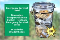 Emergency Survival Seed Doomsday Preppers Ultimate Bunker - Heirloom Emergency Survival Seeds - 505,000 Seeds 2013