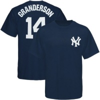 MLB Men's New York Yankees Curtis Granderson Official Name & Number T-shirt by Majestic