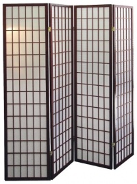 4 Panel Room Divider in Cherry