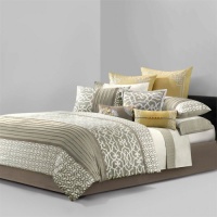 N Natori Fretwork Comforter Set, King, Multicolored