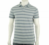 Calvin Klein Jeans Men's Striped Slub Cotton Polo