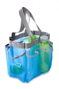 Honey-Can-Do SFT-01103 Blue Quick Dry Shower Tote