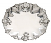 Arthur Court Fleur De Lis 10-by 12-Inch Oval Tray