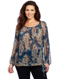 Lucky Brand Women's Plus-Size Bianca Paisley Top