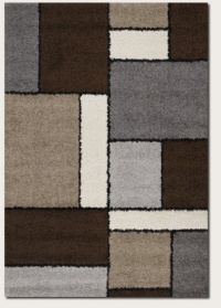 Couristan 4040/0002 MOONWALK Stonewall 94-Inch by 130-Inch Polypropylene Area Rug, Chocolate