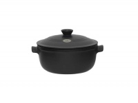 Emile Henry Flame-Top 7-Quart Round Stew Pot, Black