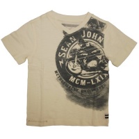 Sean John Boys 12-24 Months Cycle V Tee (18M, Ivory)