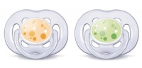 Philips AVENT BPA Free Contemporary Freeflow Pacifier, 6-18 Months, 2-Count, Colors and Designs May Vary