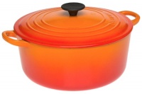 Le Creuset Enameled Cast-Iron 5-1/2-Quart Round French Oven, Flame